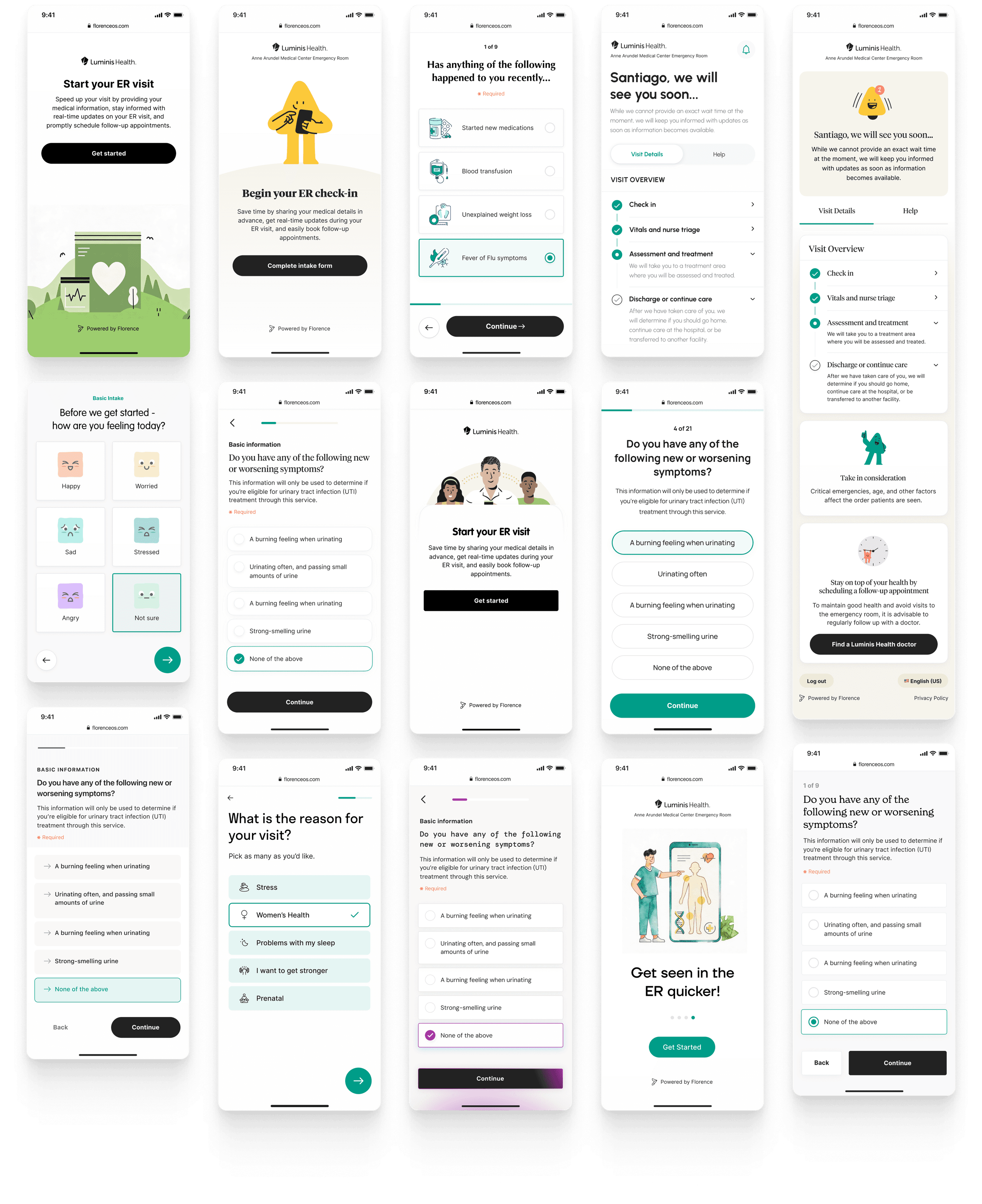 ERG visual exploration composite — type, color, and components